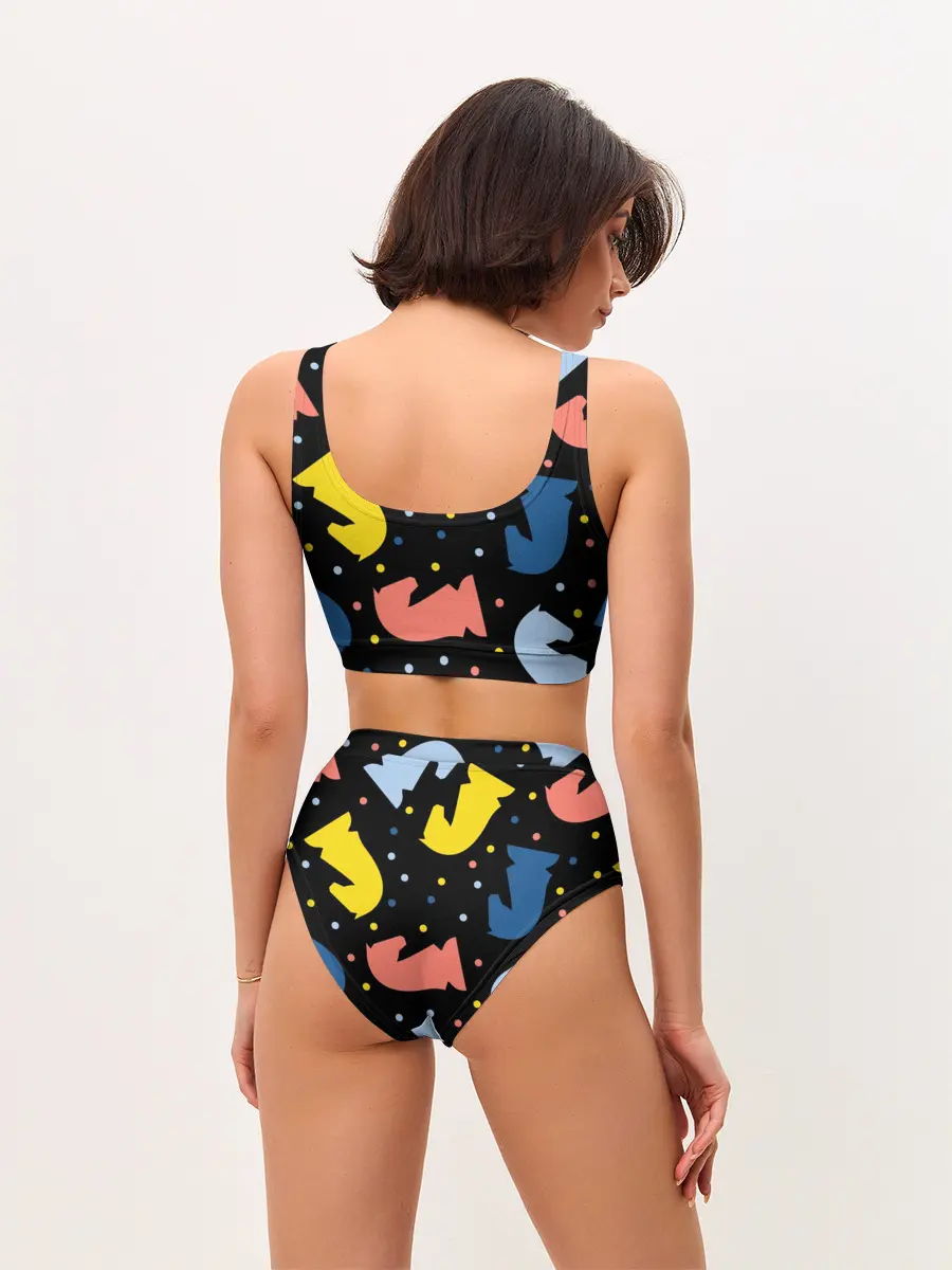 Женские топ и трусы / Шахматные фигуры цветные