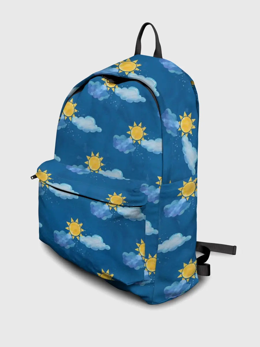 Рюкзак джинсовый / Облака и солнце