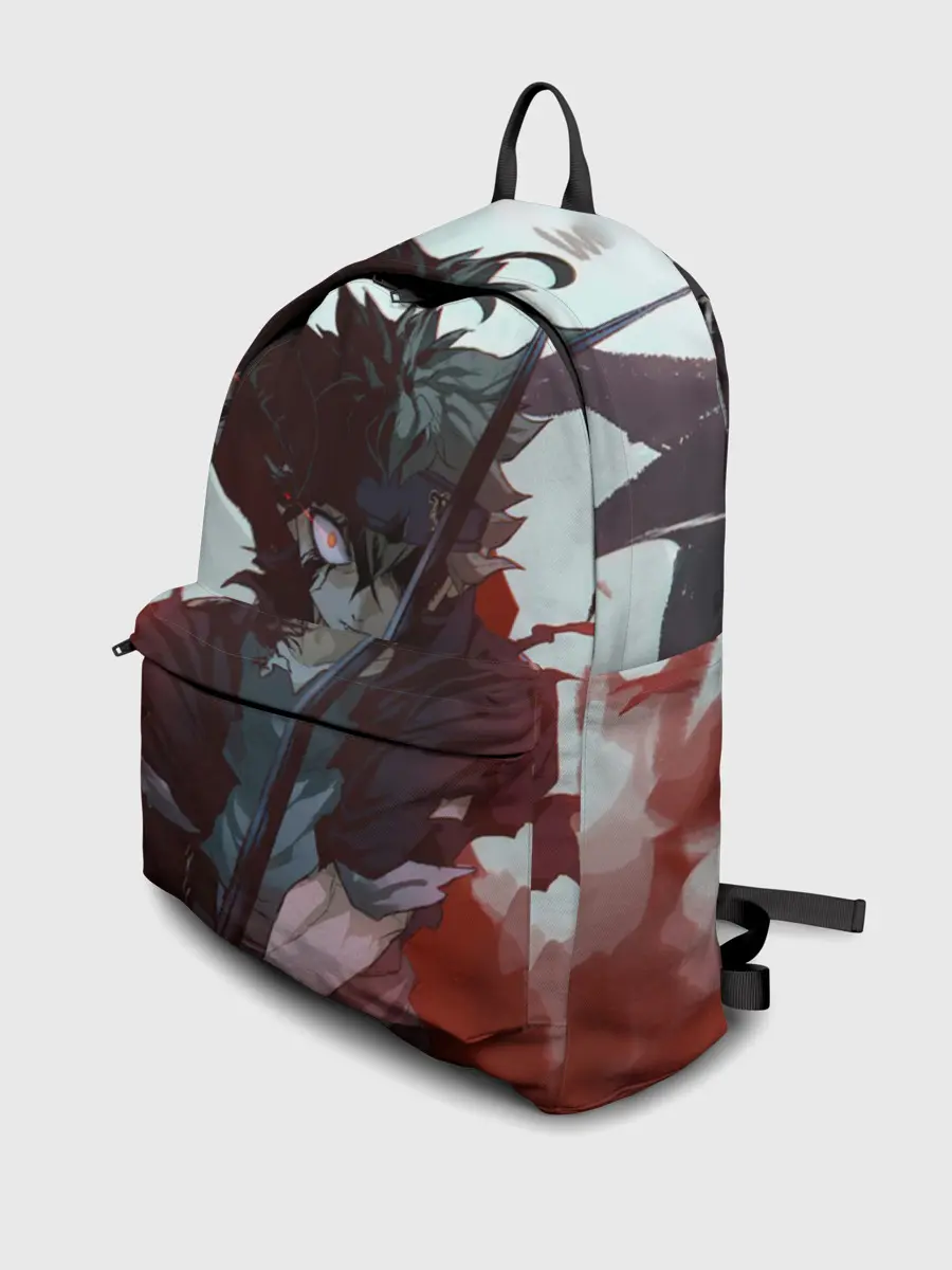 Рюкзак джинсовый / Аста в режиме демона черный клевер