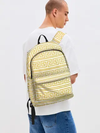 Рюкзак джинсовый / Орнамент древней Греции