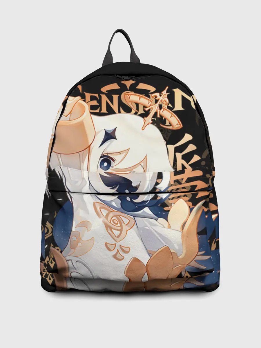 Рюкзак джинсовый / Паймон / Genshin Impact