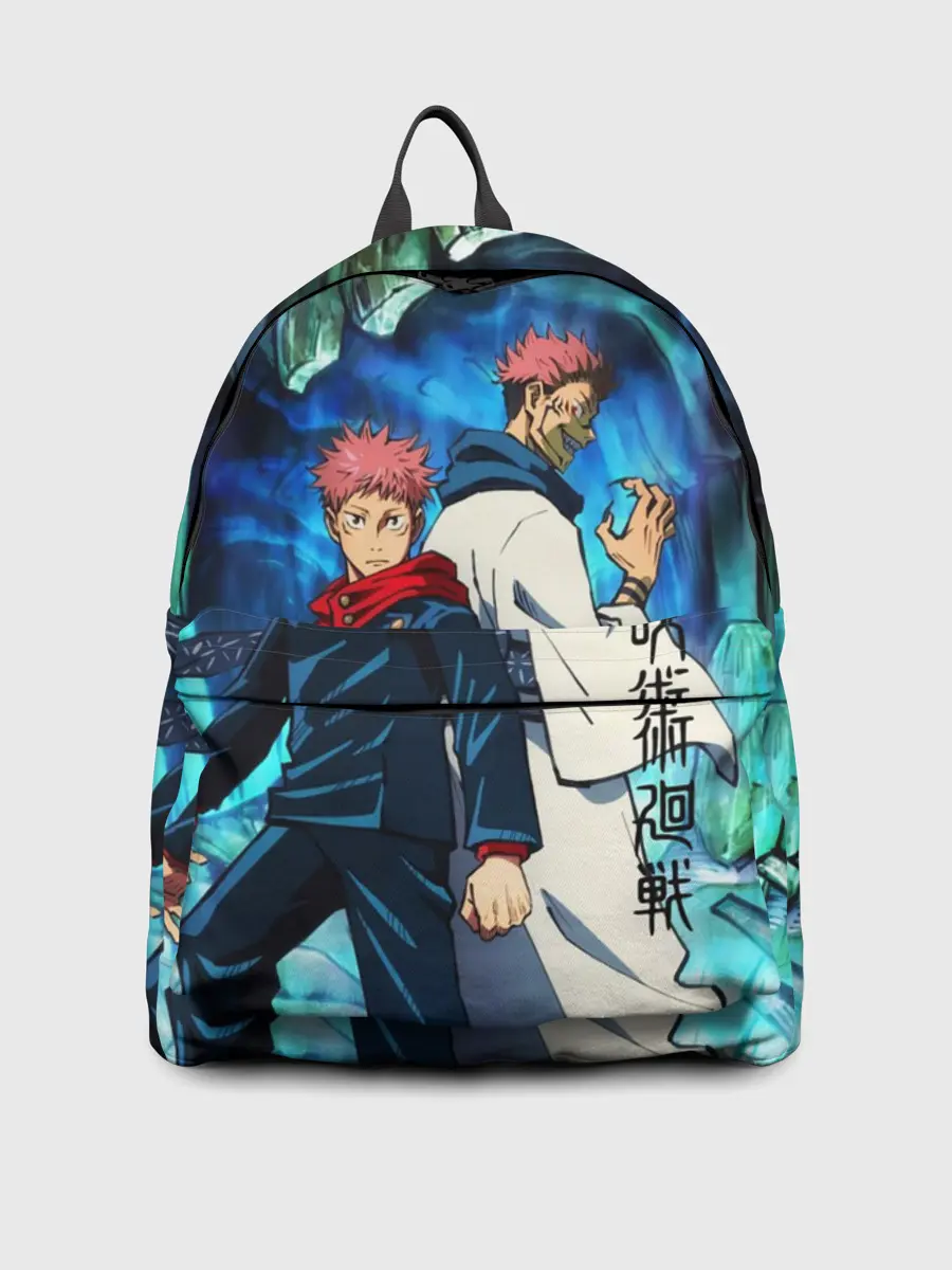 Рюкзак джинсовый / Магическая битва, Итадори и Сукуна