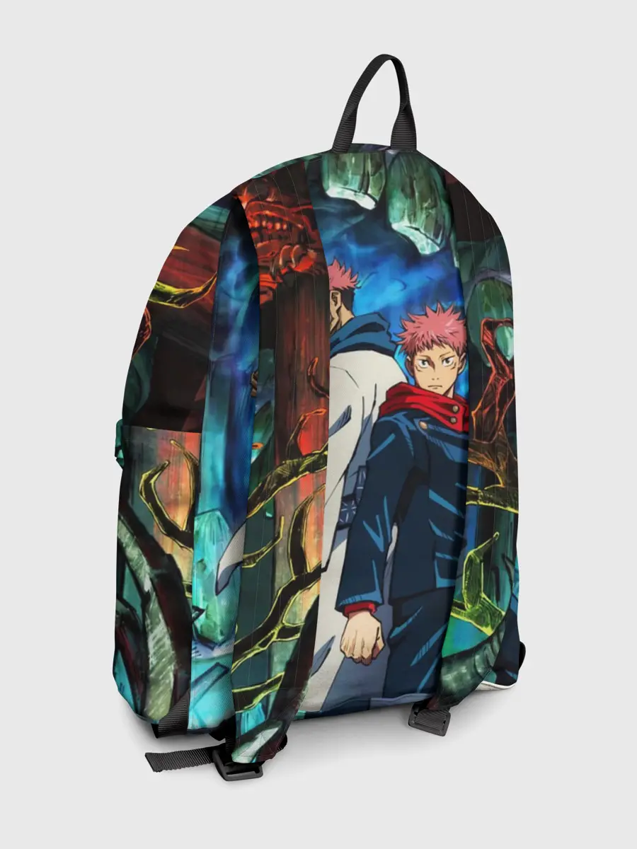 Рюкзак джинсовый / Магическая битва, Итадори и Сукуна