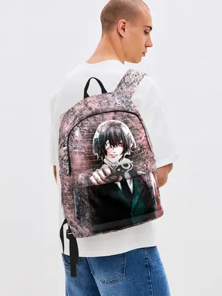 Рюкзак джинсовый / Опасный Дазай Осаму