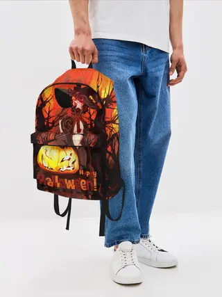 Рюкзак джинсовый / Колдунья со смычком