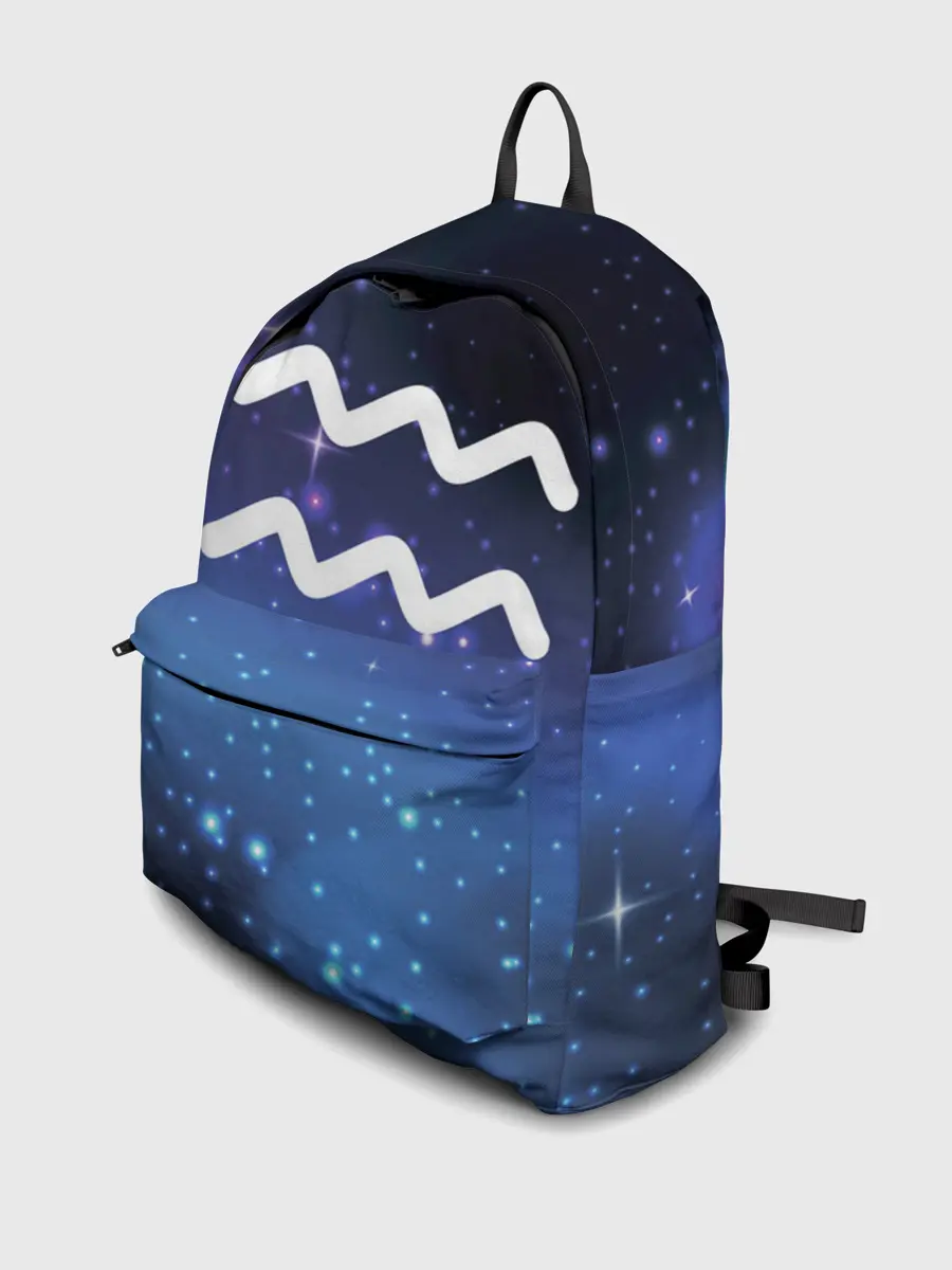 Рюкзак джинсовый / Водолей / Aquarius, Знак зодиака