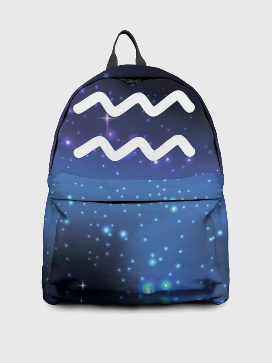 Рюкзак джинсовый / Водолей / Aquarius, Знак зодиака