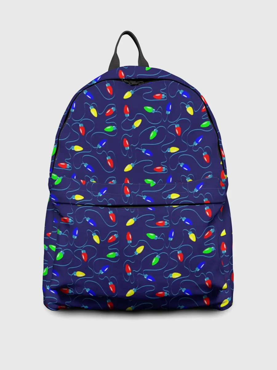 Рюкзак джинсовый / Разноцветные Лампочки