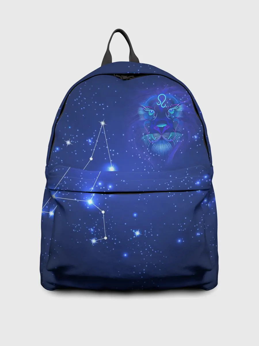 Рюкзак джинсовый / Знак зодиака - Лев