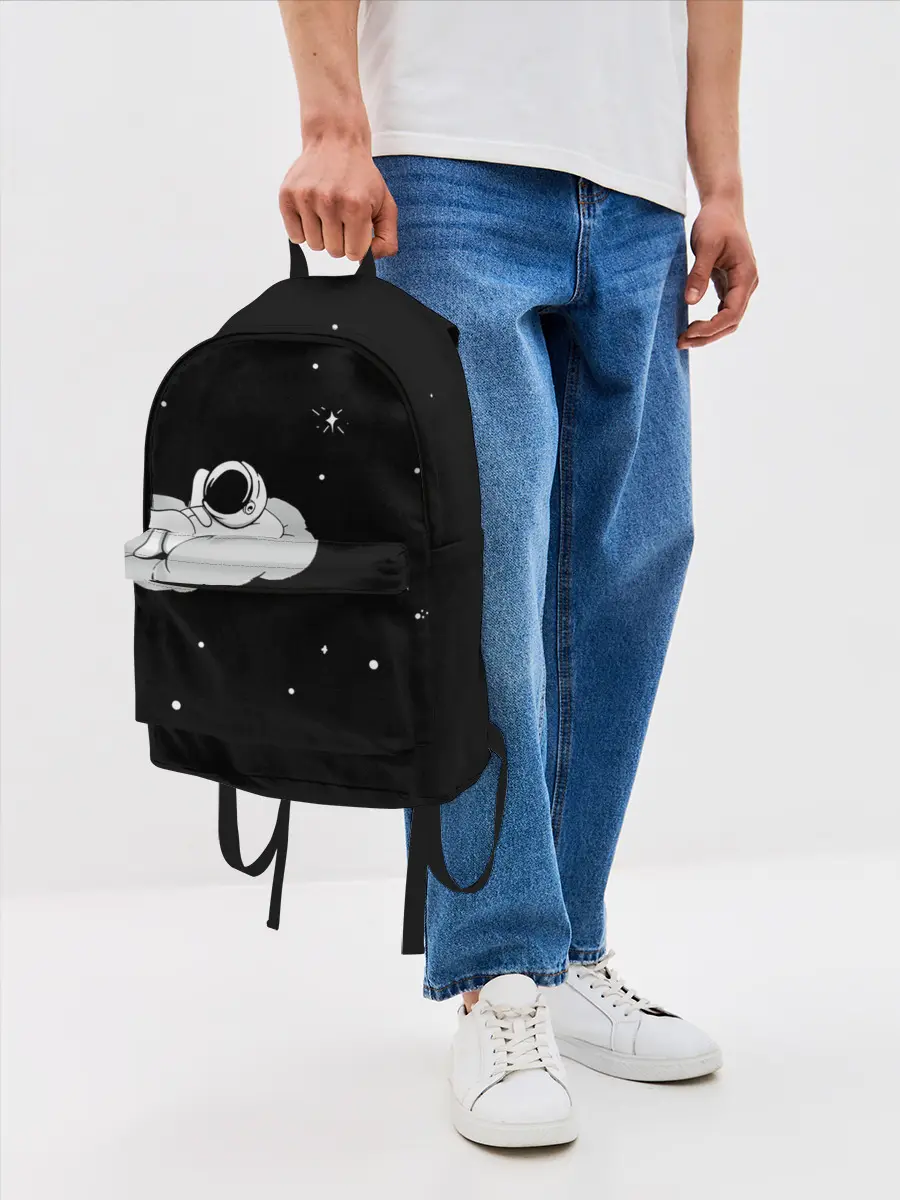 Рюкзак джинсовый / Космонавт на облаке