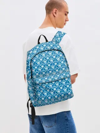 Рюкзак джинсовый / Snowman. Hockey.