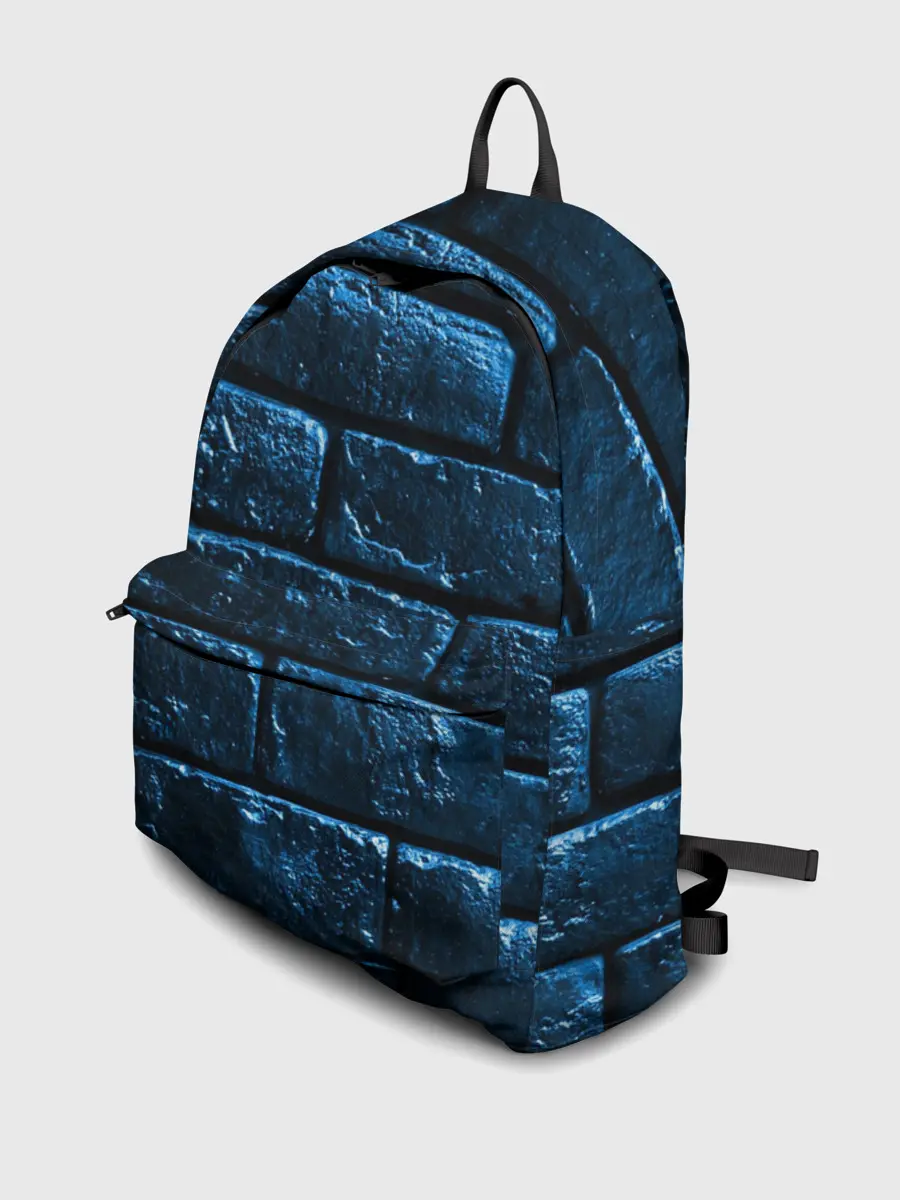 Рюкзак джинсовый / Неоновая, кирпичная стена