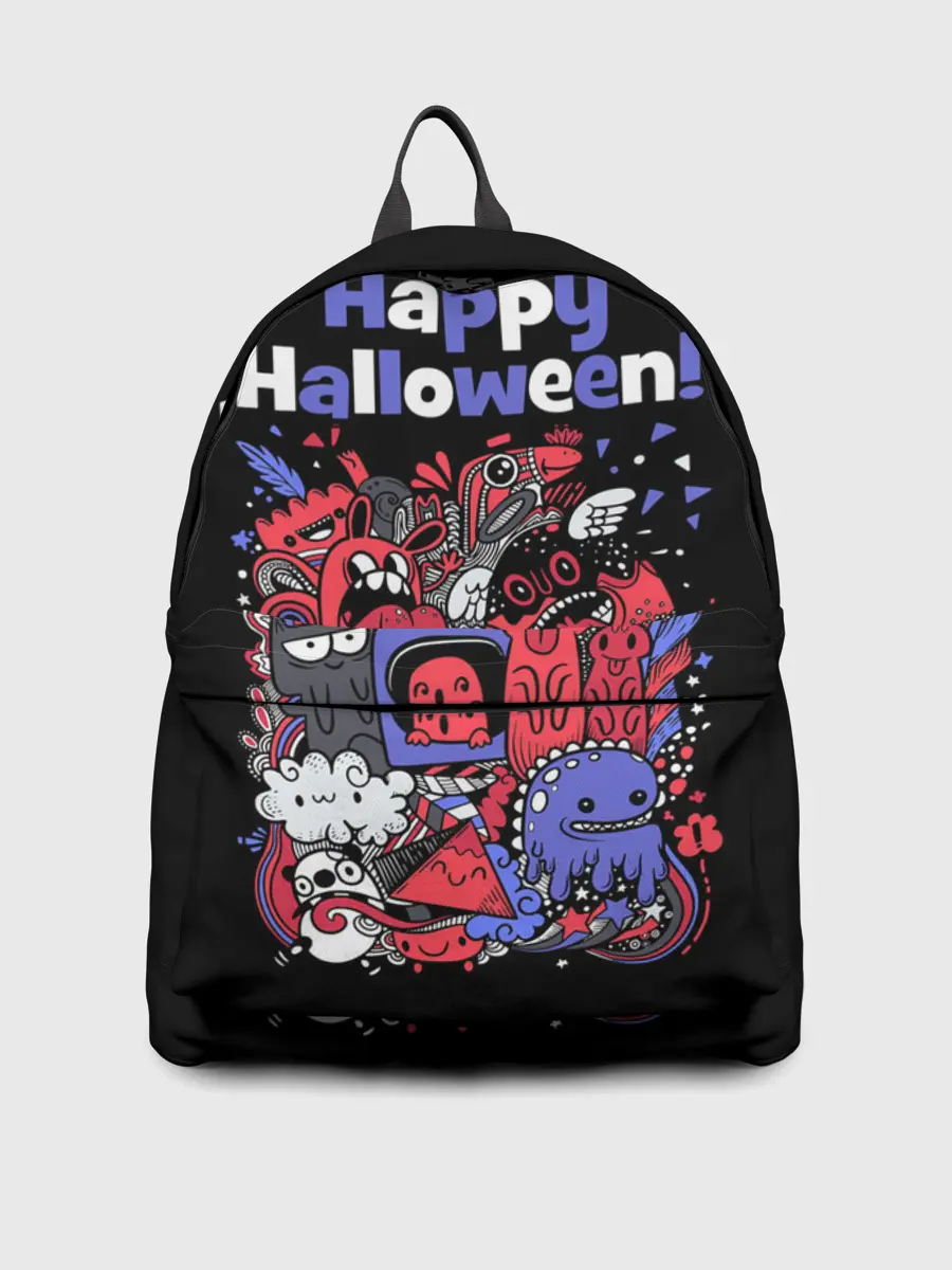 Рюкзак джинсовый / Монстры на Хеллоуин