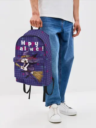 Рюкзак джинсовый / Ведьма летит на метле