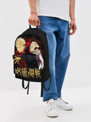 Рюкзак джинсовый / Юдзи Итадори - Магическая битва