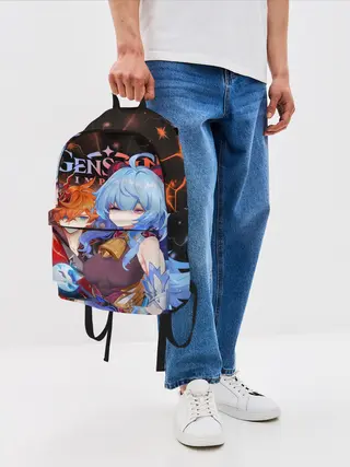 Рюкзак джинсовый / Тарталья и Гань Юй, Genshin Impact