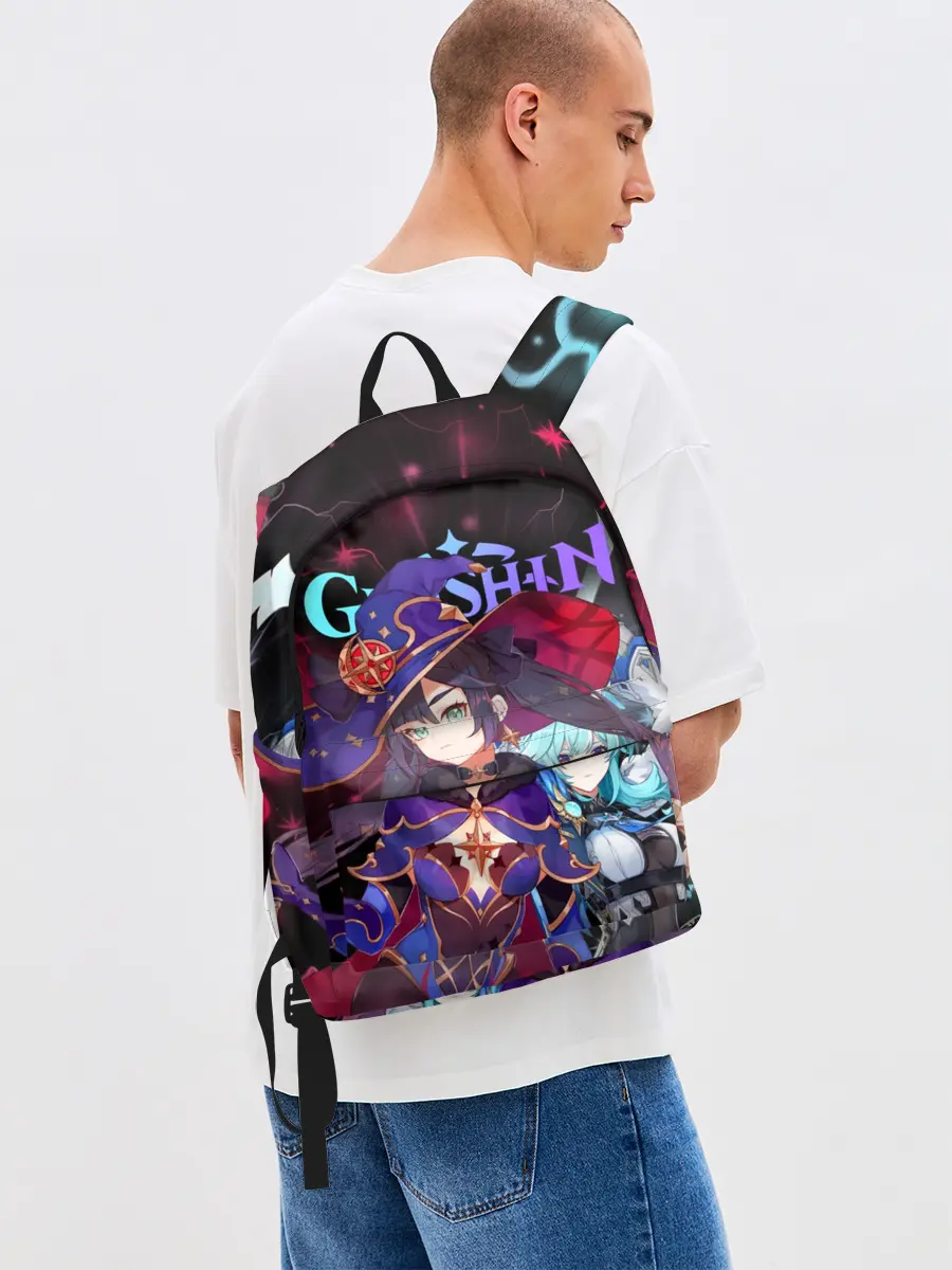 Рюкзак джинсовый / Мона и Эола, Genshin Impact