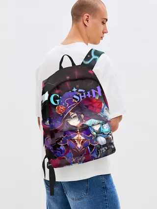 Рюкзак джинсовый / Мона и Эола, Genshin Impact