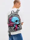 Рюкзак джинсовый / Летящий череп