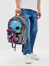 Рюкзак джинсовый / Летящий череп