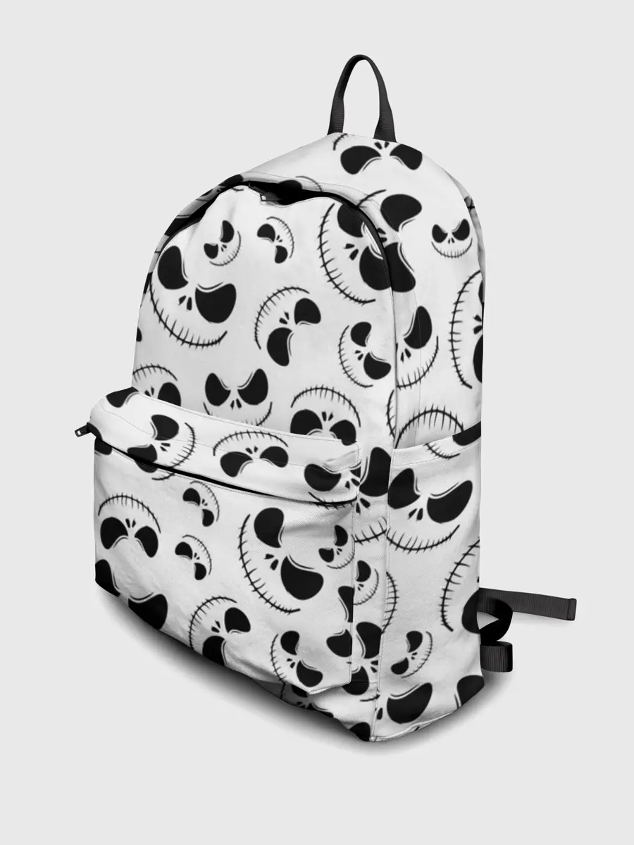 Рюкзак джинсовый / Джек Скеллингтон паттерн лицо