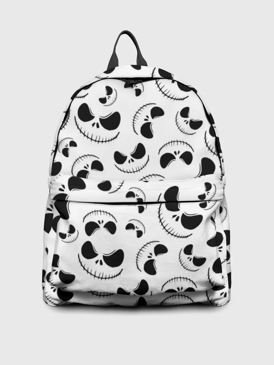 Рюкзак джинсовый / Джек Скеллингтон паттерн лицо