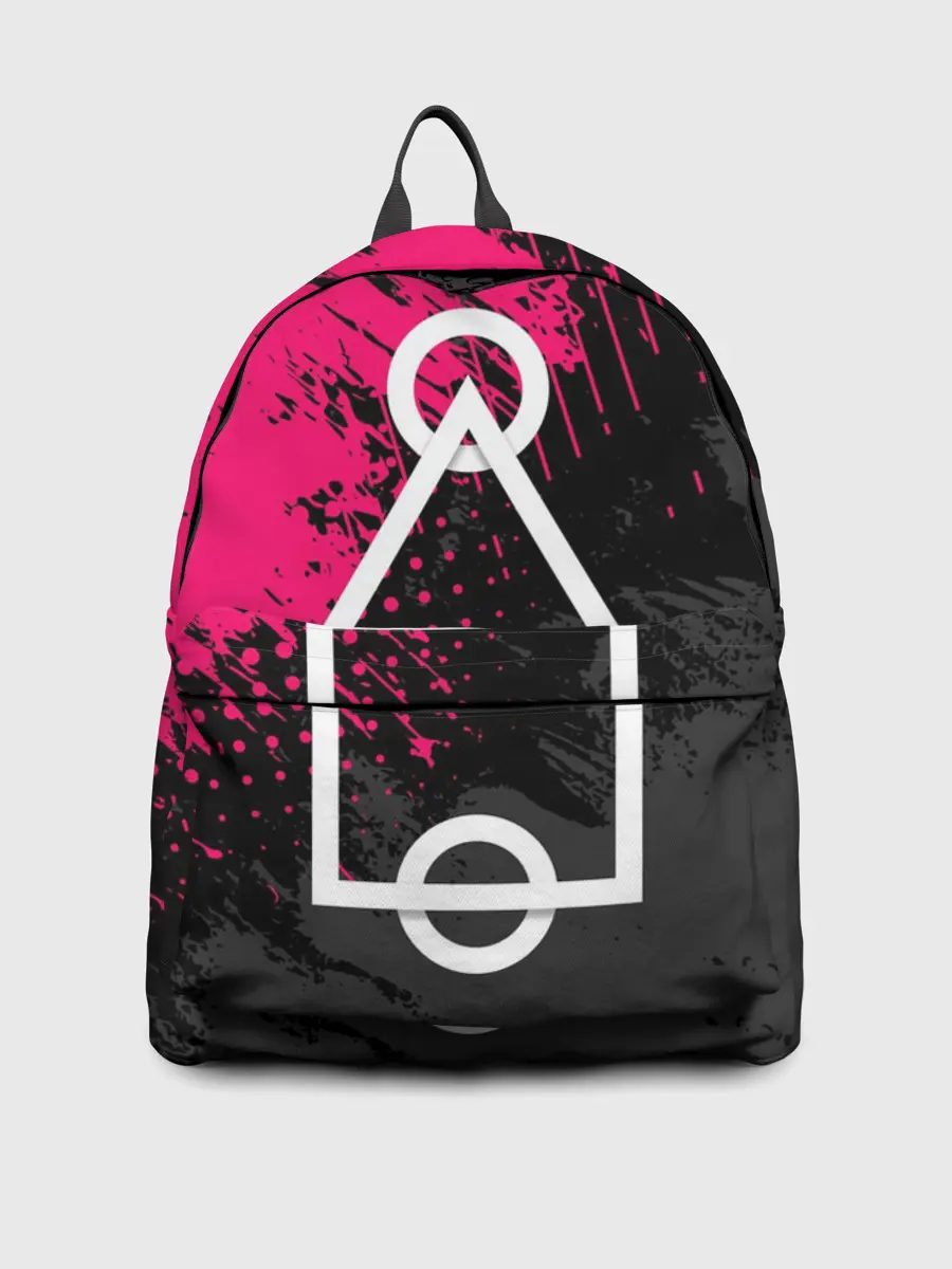 Рюкзак джинсовый / Игра в кальмара | Логотип из интро