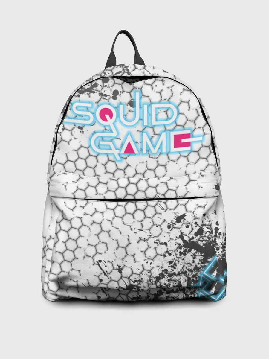 Рюкзак джинсовый / Игра в кальмара Неон