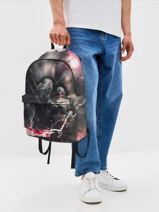 Рюкзак джинсовый / Цирилла | Геральт