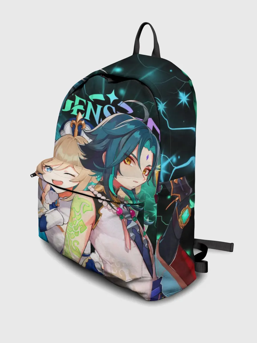 Рюкзак джинсовый / Сяо и Барбара, Genshin Impact