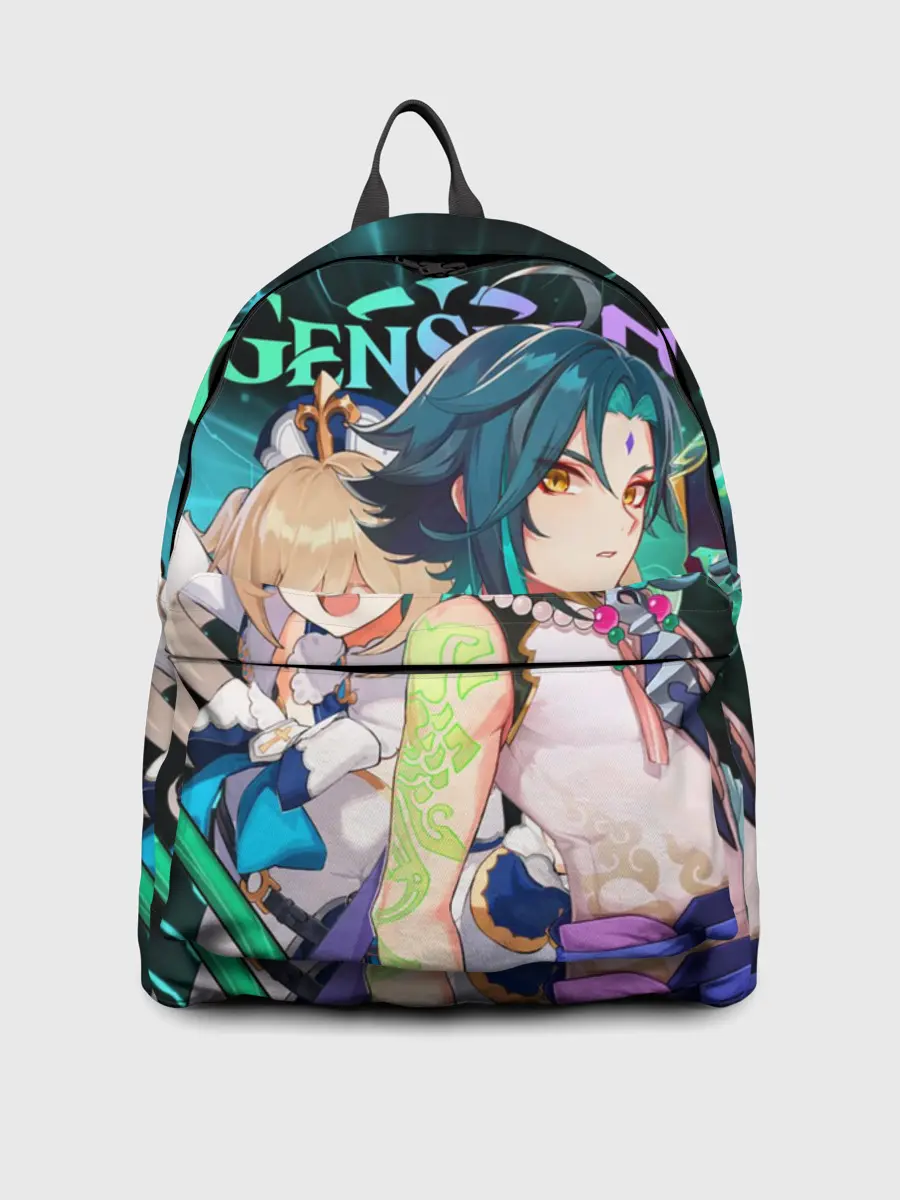 Рюкзак джинсовый / Сяо и Барбара, Genshin Impact