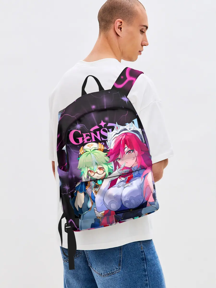 Рюкзак джинсовый / Розария и Сахароза, Genshin Impact