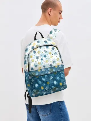 Рюкзак джинсовый / Падают Снежинки