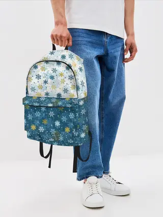 Рюкзак джинсовый / Падают Снежинки