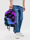 Рюкзак джинсовый / ЛЕТУЧИЕ МЫШИ ХЕЛЛОУИН НЕОН / HALLOWEEN NEON