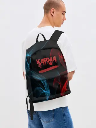 Рюкзак джинсовый / Karma, No Fun