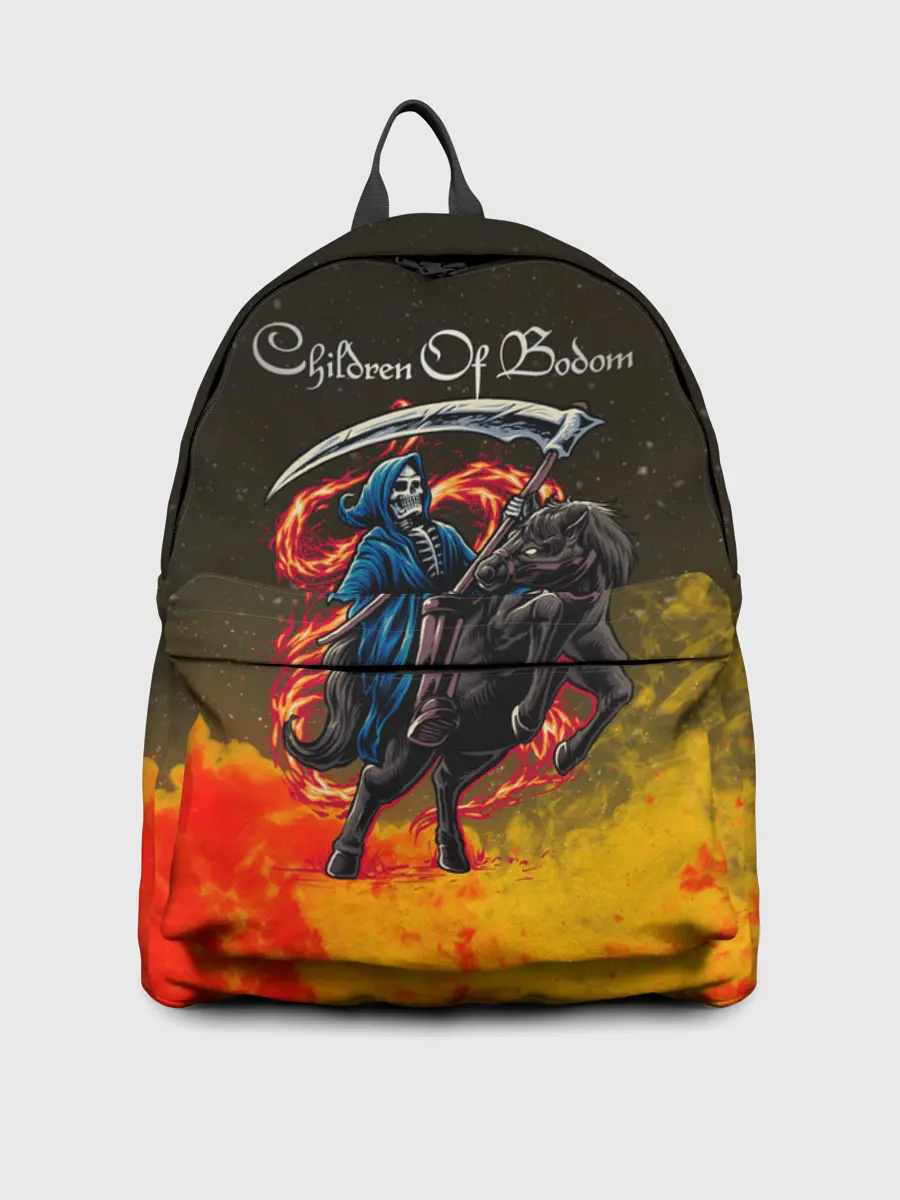 Рюкзак джинсовый / Children of Bodom | Skeleton on a horse