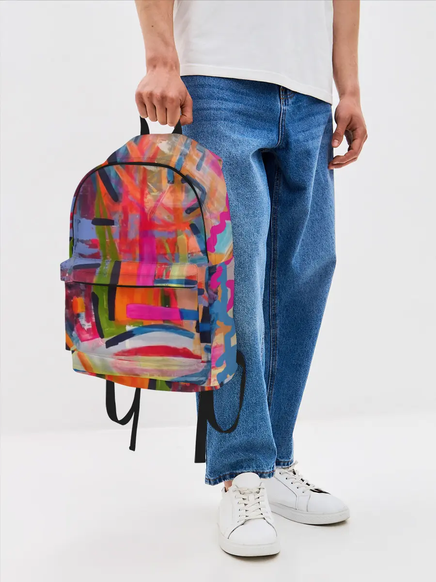 Рюкзак джинсовый / Абстракция из полос
