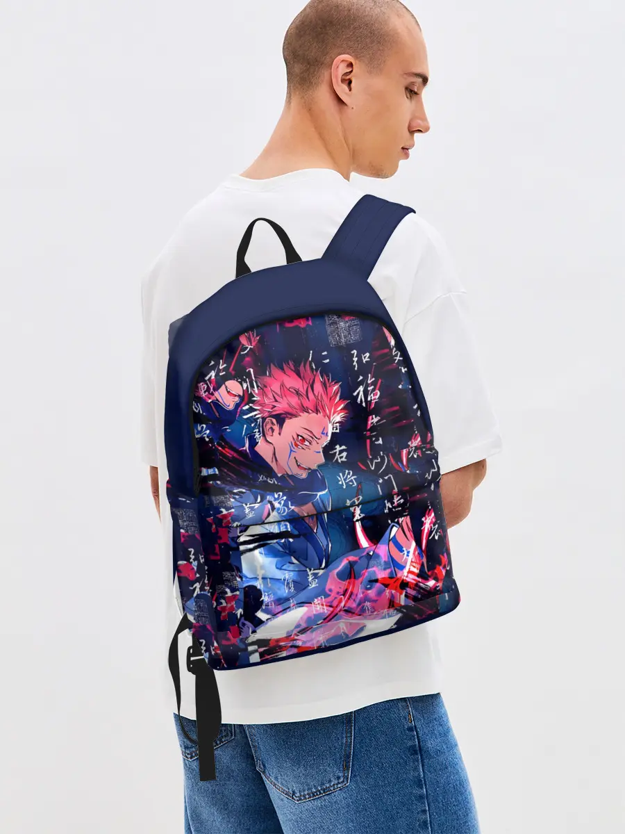 Рюкзак джинсовый / Сукуна Двуликий Магическая битва