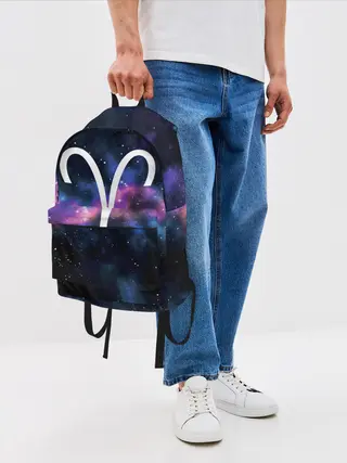 Рюкзак джинсовый / Овен / Aries, Знак зодиака