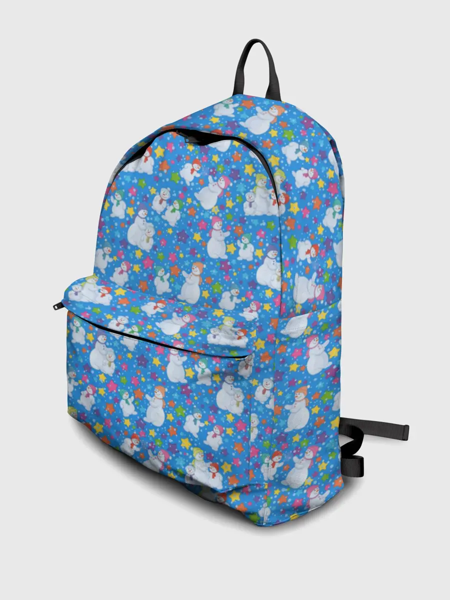 Рюкзак джинсовый / Снеговики и Звёздочки