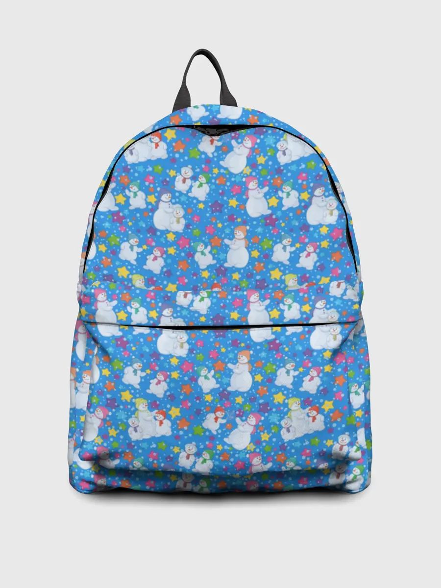 Рюкзак джинсовый / Снеговики и Звёздочки