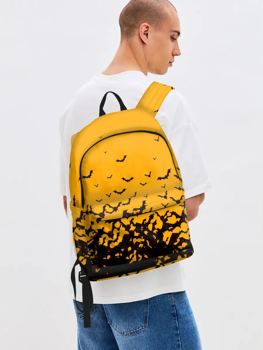 Рюкзак джинсовый / ХЕЛЛОУИНСКИЕ ЛЕТУЧИЕ МЫШИ