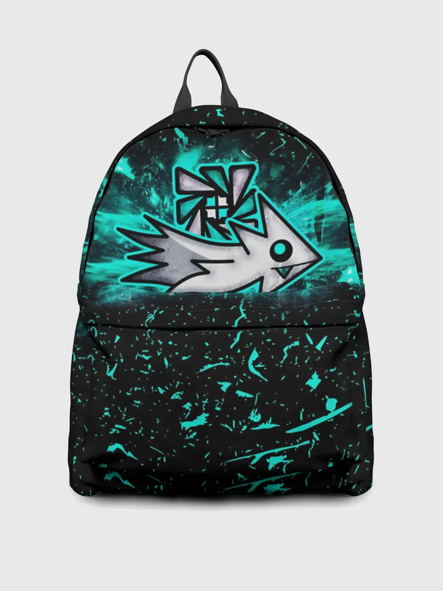 Рюкзак джинсовый / Geometry Dash скин