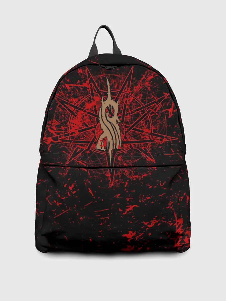 Рюкзак джинсовый / Slipknot RED | Рок Слипкнот