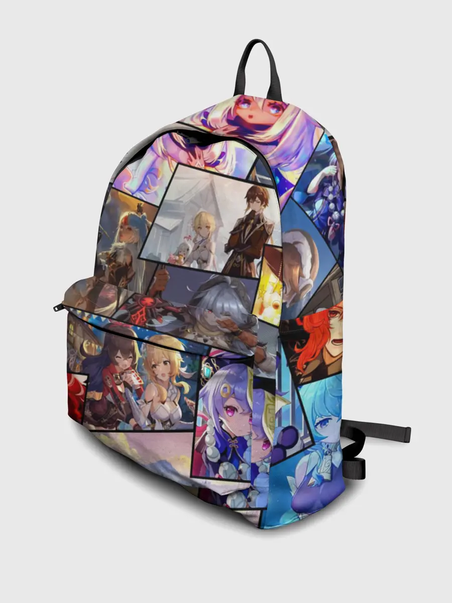 Рюкзак джинсовый / Геншин импакт, персонажи