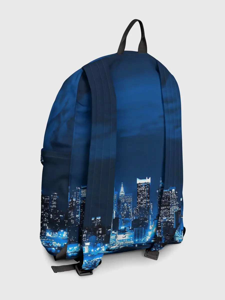 Рюкзак джинсовый / Группа Hollywood Undead ночной город