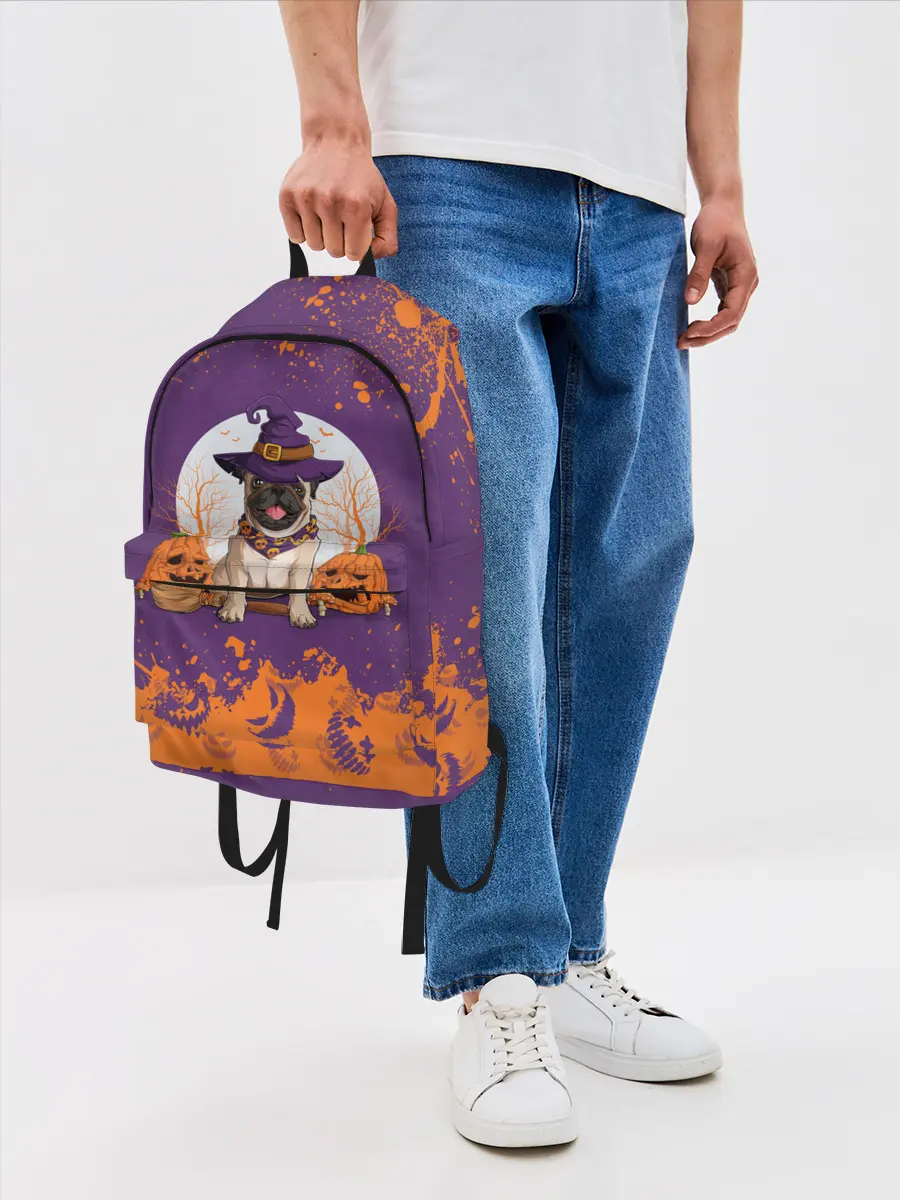 Рюкзак джинсовый / МОПС НА ХЭЛЛОУИН