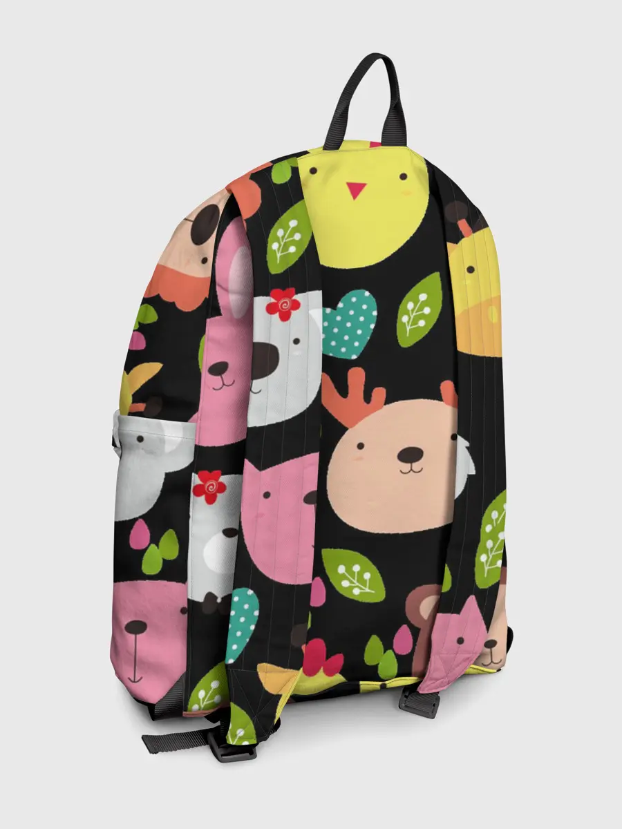 Рюкзак джинсовый / Головы милых животных