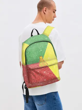 Рюкзак джинсовый / Колба на фоне АПВ 3.1.8